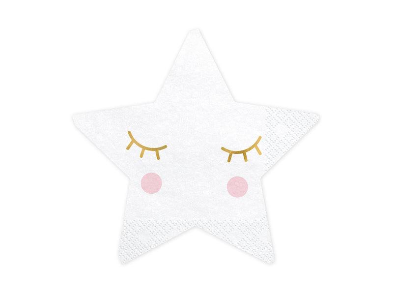 Servietten Little Star - Stern, 16x16cm (1 VPE / 20 Stk.) - FeierGlanz